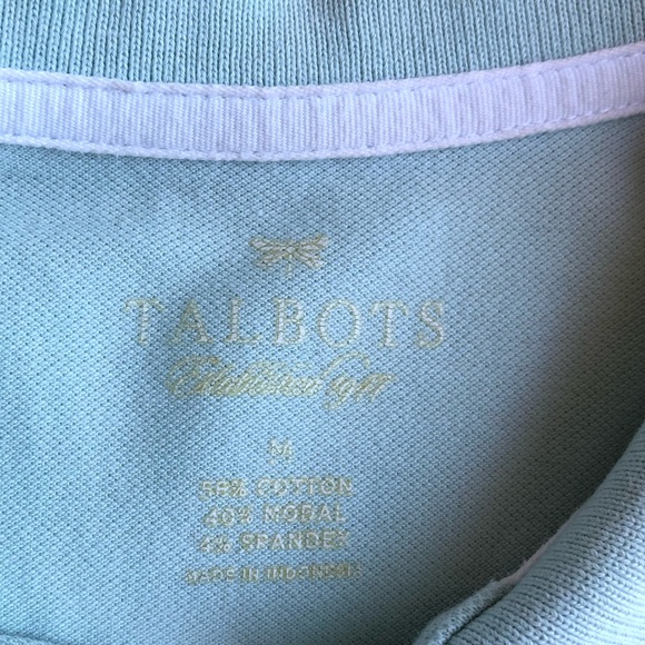 Talbots Light Mint Green Polo Shirt - Medium - Picture 3 of 5